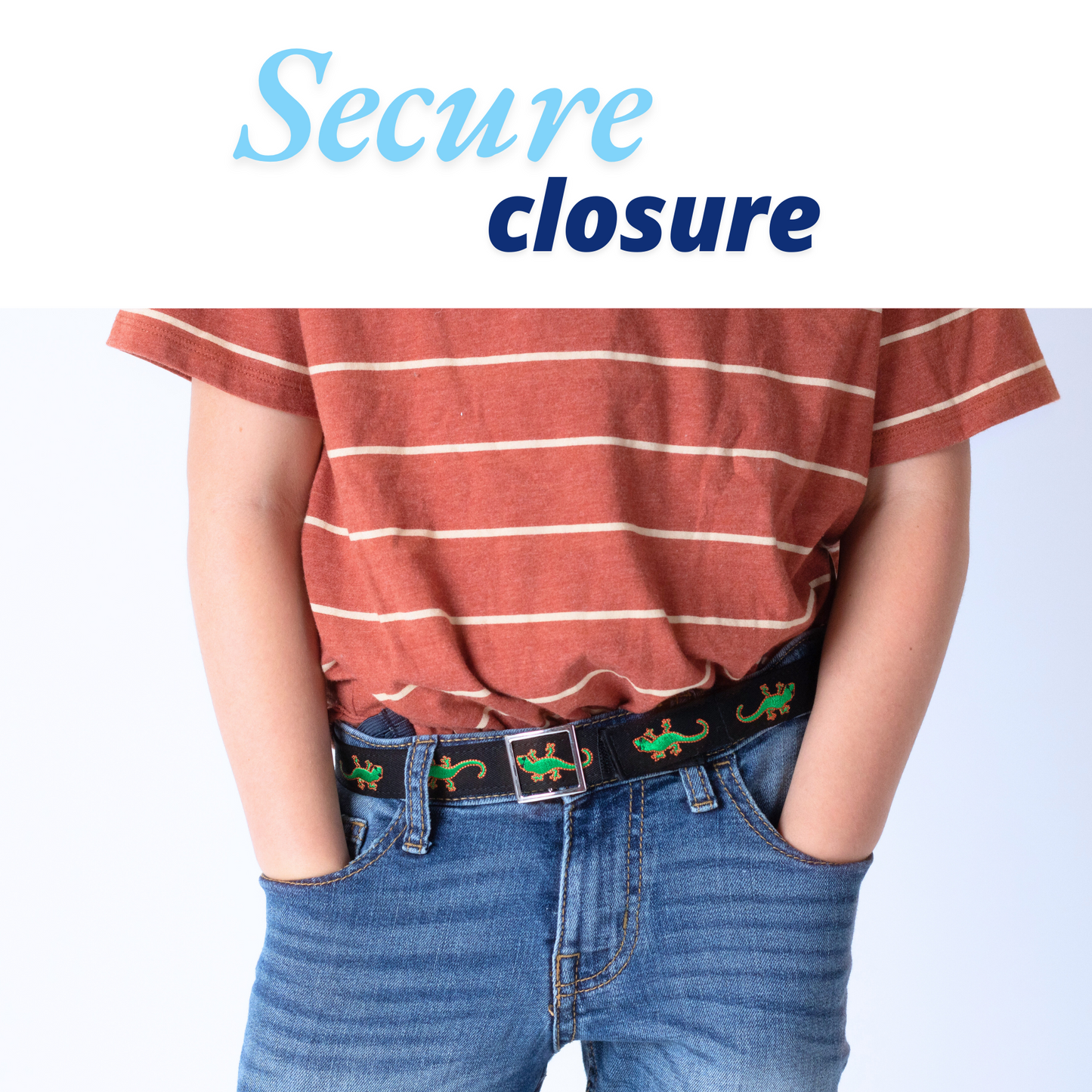 Lizard Toddler/Boys Belt - Easy Fasten - Buckle Included