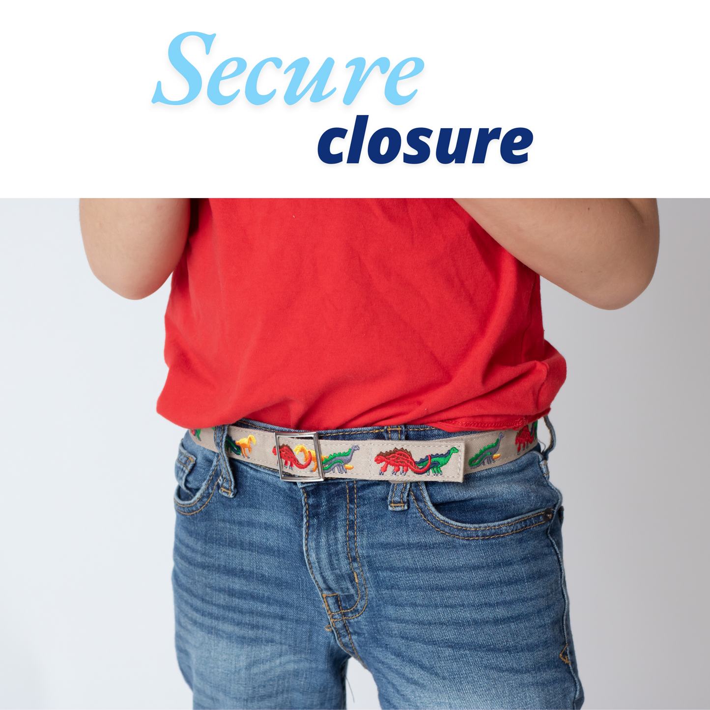 Dinosaur Toddler/Boys Belt - Easy Fasten - Buckle Included