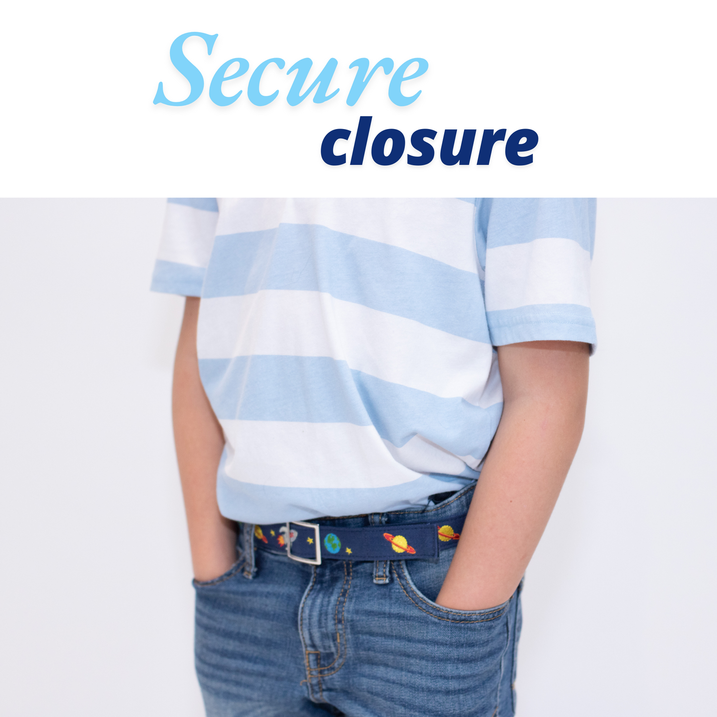 Outer Space Toddler/Boys Belt - Easy Fasten - Buckle Included