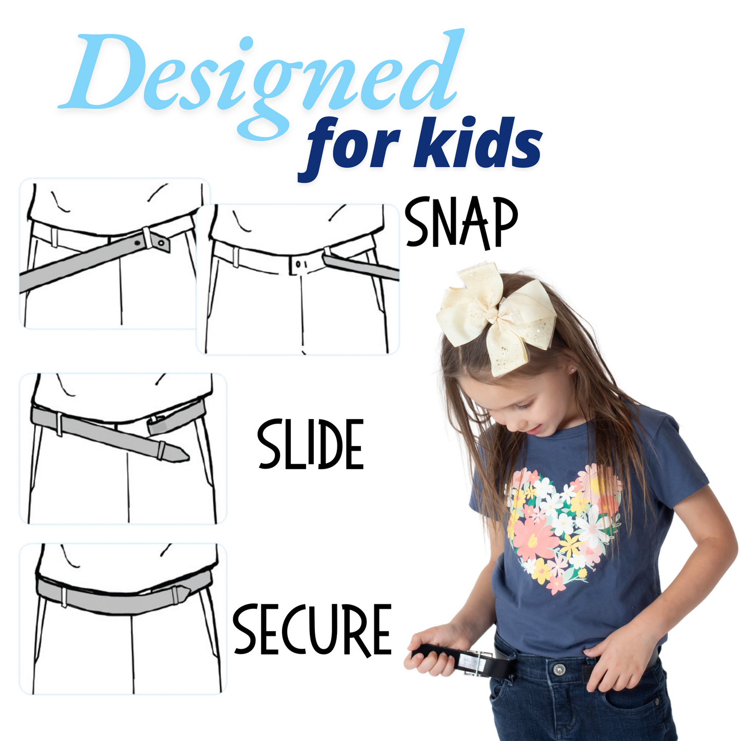 Lizard Toddler/Boys Belt - Easy Fasten - Buckle Included