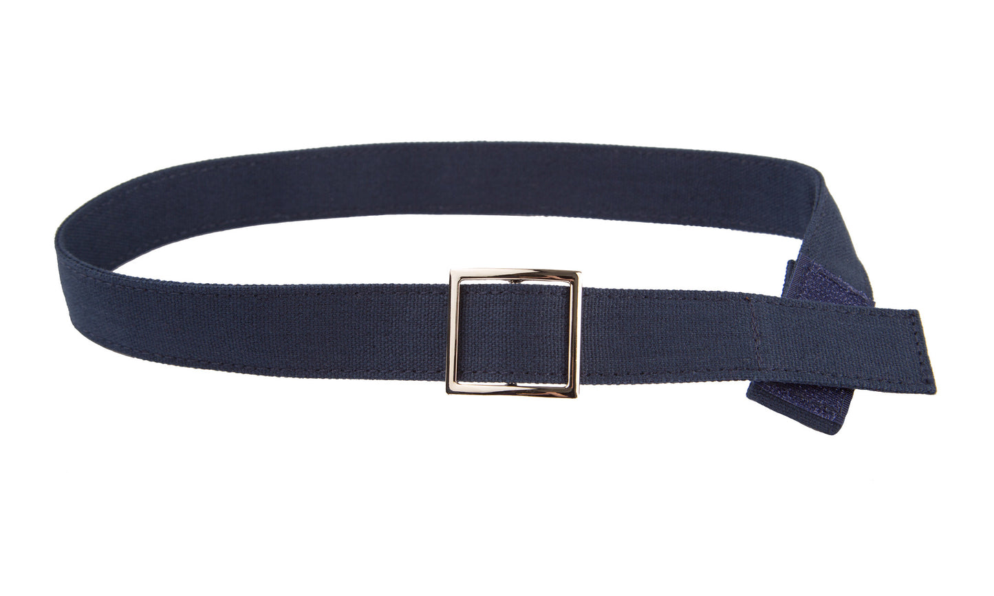 Navy Solid Canvas Toddler/Boys Belt - Easy Fasten - Buckle Included