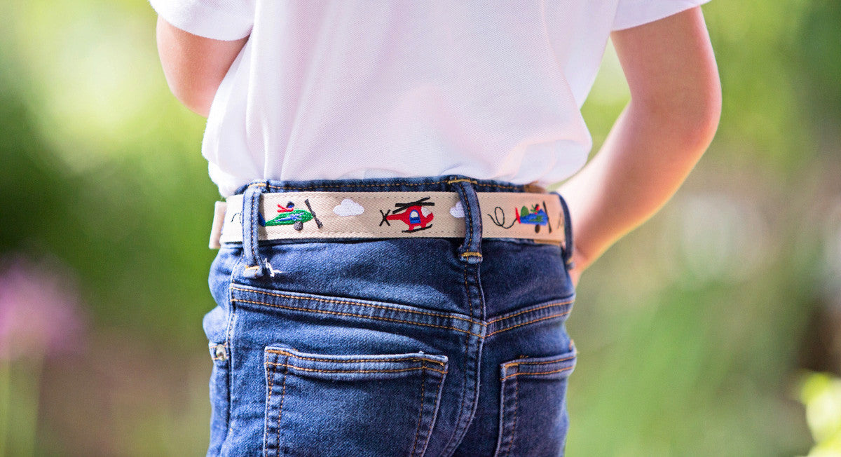 Helicopter Toddler/Boys Belt - Easy Fasten - Buckle Included