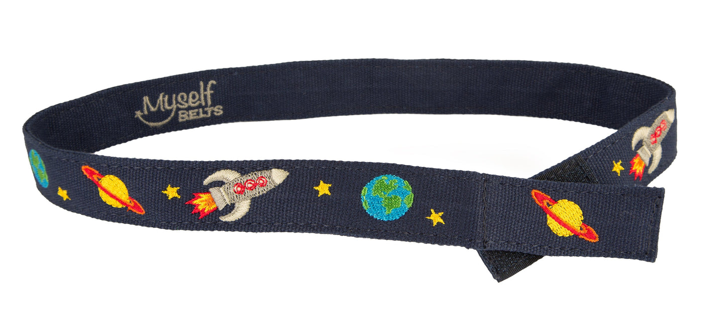 Outer Space Toddler/Boys Belt - Easy Fasten - Buckle Included