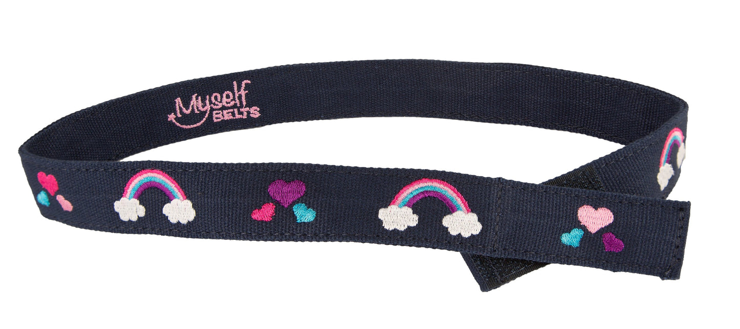 Rainbow Toddler/Girls Belt - Easy Fasten - Buckle Included