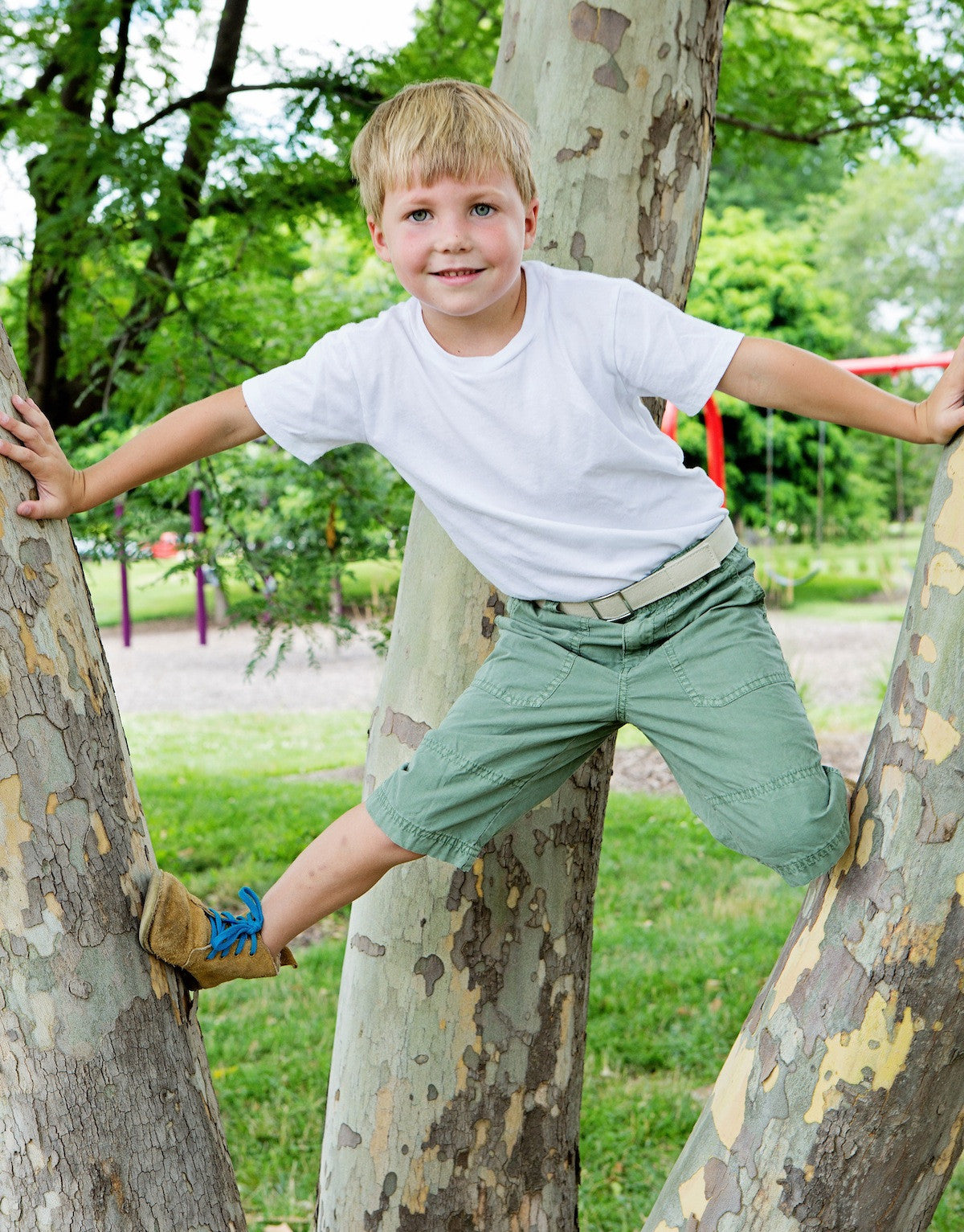 Khaki Canvas Toddler, Girls, Boys Belt - Easy Fasten - Buckle Included